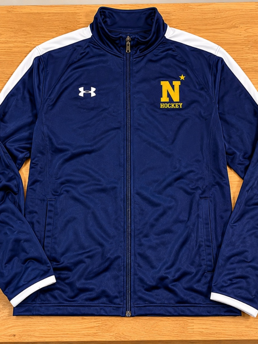 Navy Hockey Full Zip Track Jacket